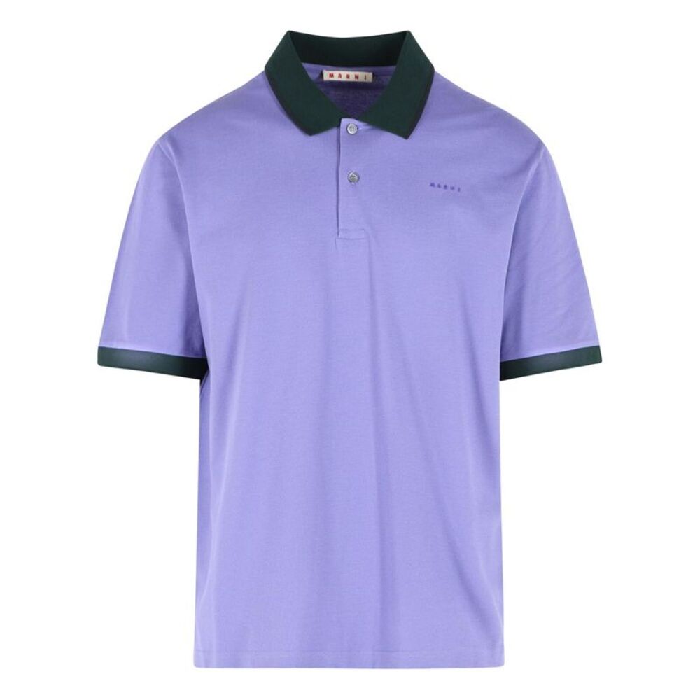 Marni Purple Cotton Polo Shirt Men